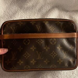 Louis Vuitton Pochette Homme Crossbody Bag / Clutch w/ LV strap